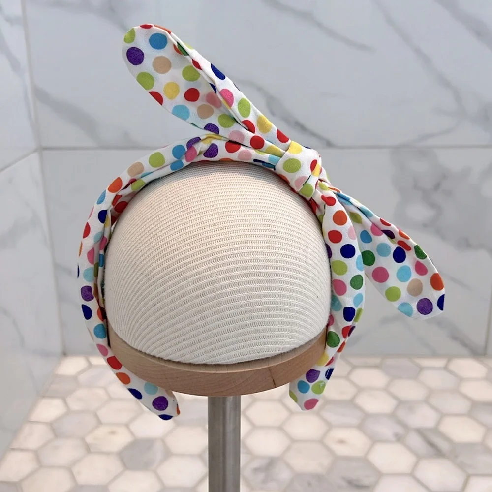 HEADBAND BUNDLE Of Polka Dot, Floral, Paisley & Cat Ear Girls Headbands